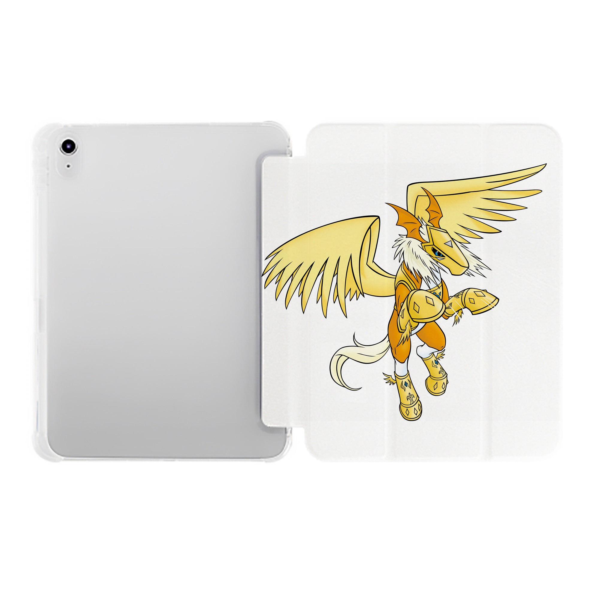 （画像用） Digimon デジタルモンスター/デジモン IPad ケース ペン収納付き 三つ折りスタンド PUレザー×シリコン 対応機種9.5/10.5/10.9インチ
